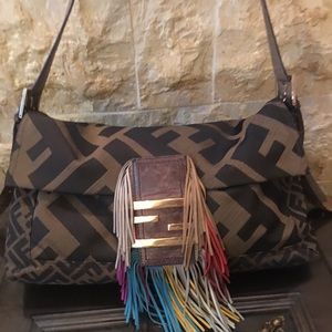 Rare Fendi  zucca pattern large size  bag in very good condition